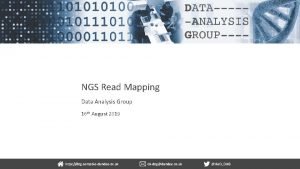 NGS Read Mapping Data Analysis Group 16 th