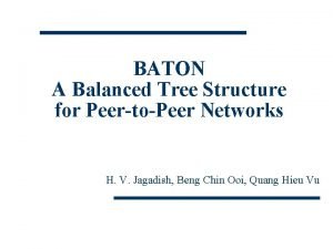 Balanced tree structure