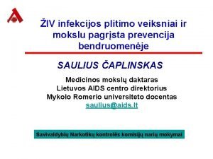 IV infekcijos plitimo veiksniai ir mokslu pagrsta prevencija