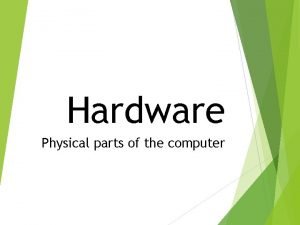 Physical parts of a computer