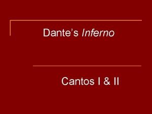 Dantes Inferno Cantos I II The Dark Wood