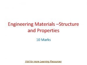 Types of engineering materials Types of engineering materials