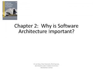Importance of software architecture