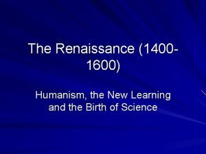 New learning renaissance