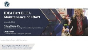 IDEA Part B LEA Maintenance of Effort March