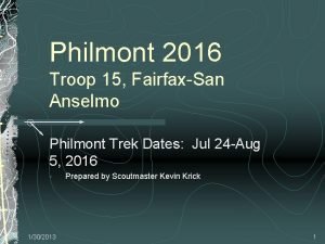 Philmont 2016 Troop 15 FairfaxSan Anselmo Philmont Trek