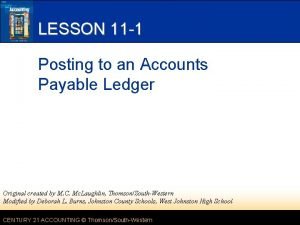 The subsidiary ledger containing vendor accounts.
