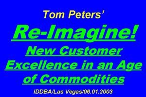 Data charge tom peters