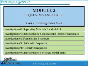 Algebra 2 module 3
