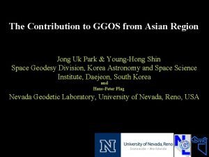 The Contribution to GGOS from Asian Region Jong