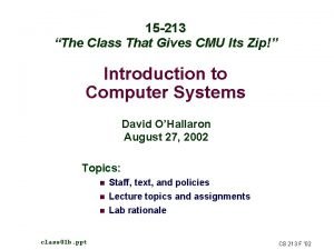 Cmu 15-213