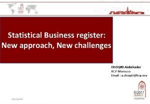 Statistical business register