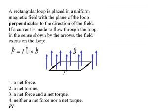 A conducting loop is halfway into a magnetic field