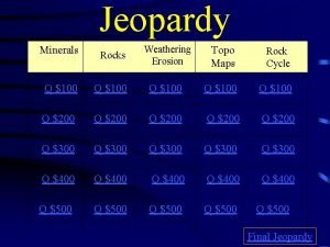 Rock cycle jeopardy