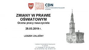 ZMIANY W PRAWIE OWIATOWYM Ocena pracy nauczyciela 25