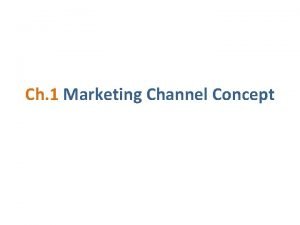 Facilitating agencies in marketing channel
