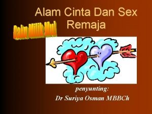 Alam Cinta Dan Sex Remaja penyunting Dr Suriya