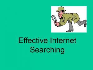 Effective internet research