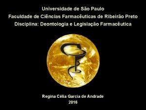 Universidade de So Paulo Faculdade de Cincias Farmacuticas