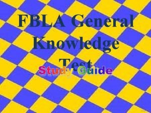 Fbla general knowledge test