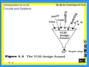 Introduction to VLSI Circuits and Systems 1 1