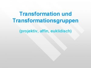 Projektive transformation matrix