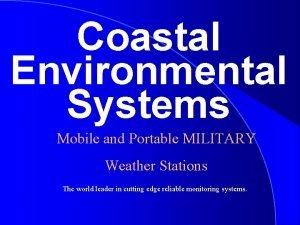 Coastal environmental systems