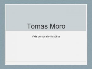 Quien fue tomas moro