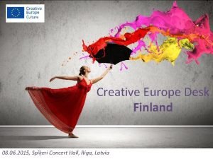 Creative Europe Desk Finland 08 06 2015 Speri