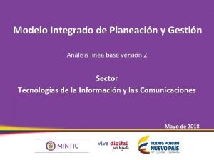 Modelo Integrado de Planeacin y Gestin Anlisis lnea