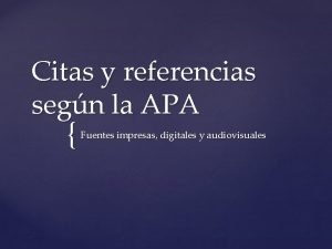Fuentes impresas