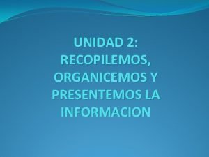 La informacion