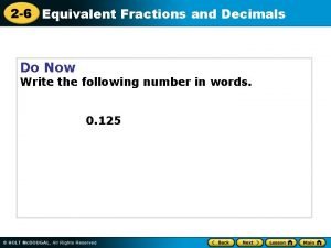 Equivalent fractions for 2/6