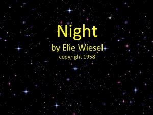 Night by elie wiesel citation