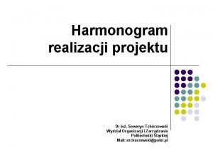 Harmonogram realizacji projektu przykład