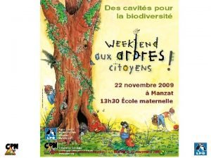 Weekend Aux arbres citoyens Manzat le 22 novembre