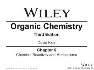 Organic chemistry david klein 3rd edition