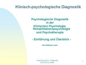 Psychologische diagnostik definition
