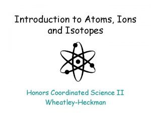 What are atoms?