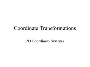 2d conformal transformation