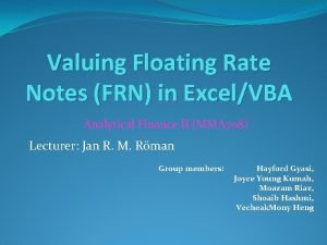 Frn valuation