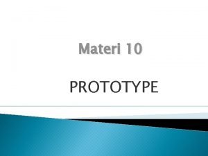 Definisi prototype