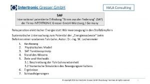 Intertronic Gresser Gmb H IWLA Consulting SAF International