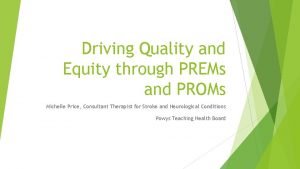 Proms and prems definition Proms and prems definition