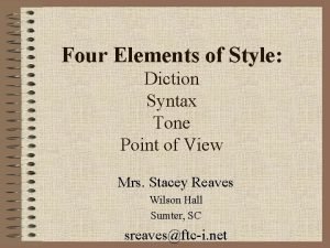 Elements of diction