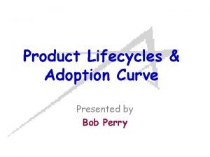 Product Lifecycles Adoption Curve Presented by Bob Perry