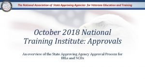 National association of state approving agencies