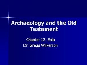 Ebla tablets and the bible