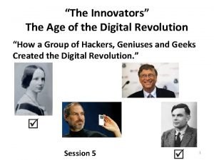 The Innovators The Age of the Digital Revolution