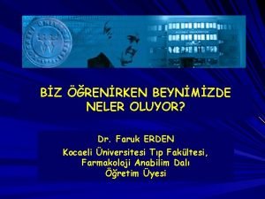 BZ RENRKEN BEYNMZDE NELER OLUYOR Dr Faruk ERDEN